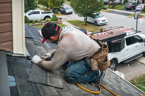 Professional Gutter Installation technician working in Zebulon, NC